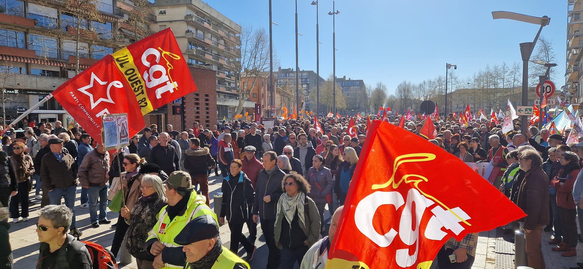 28 March demo Image La CGT Twitter