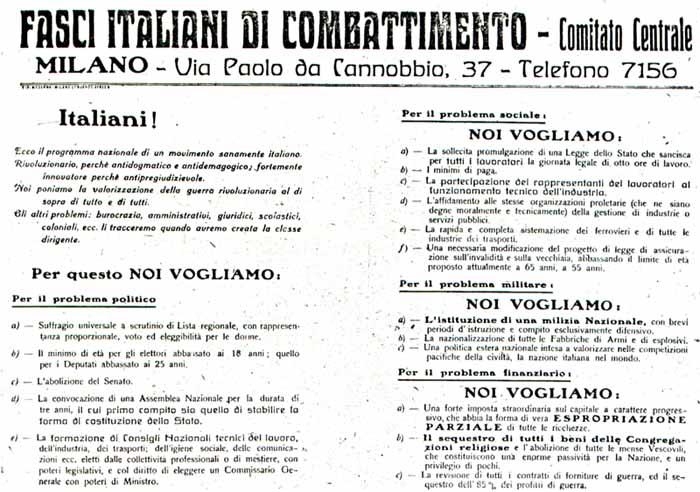 Fasci di combattimento Image Public Domain