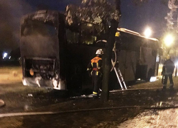 Severtrans izgoreli autobus