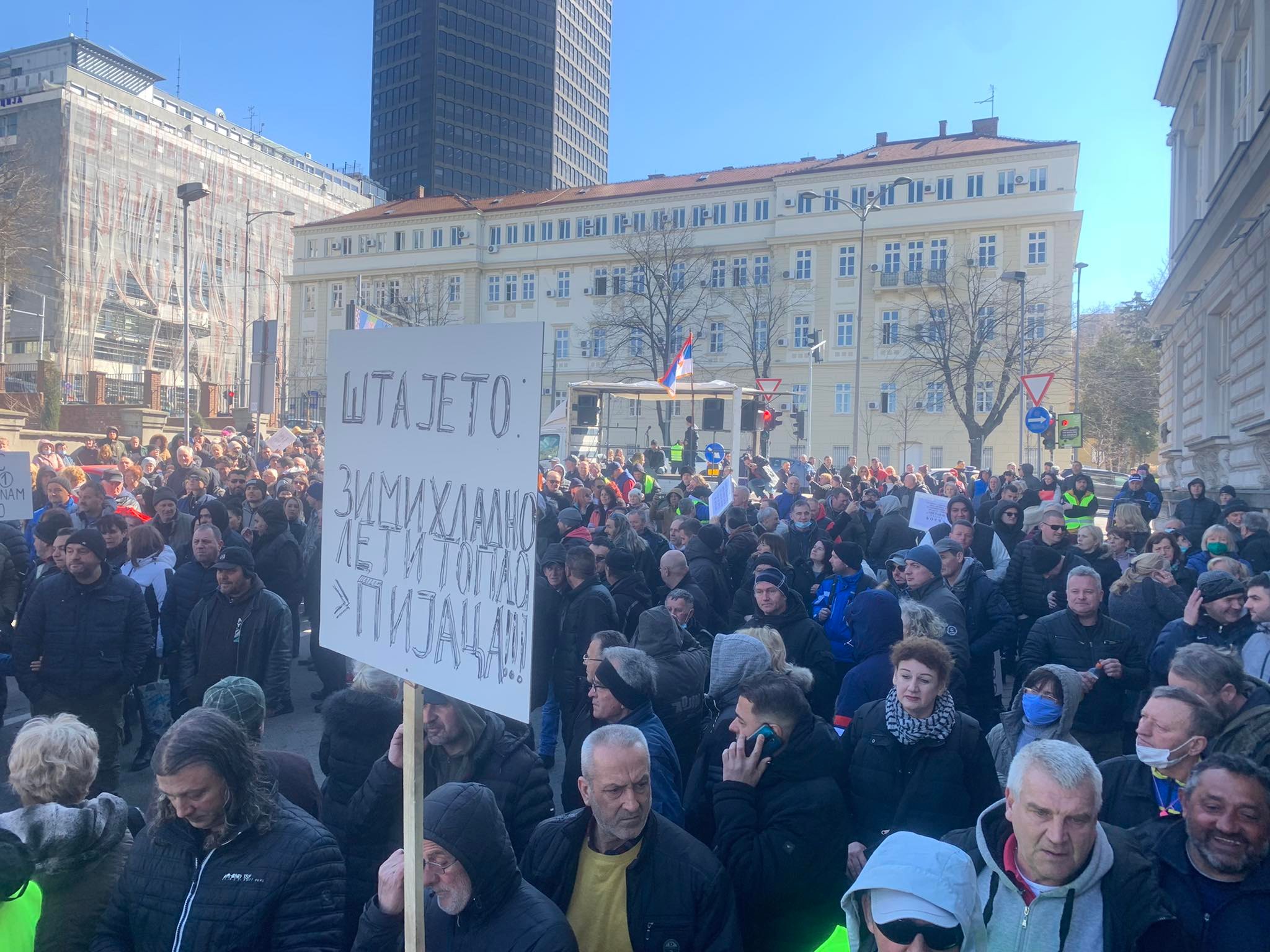 Srbija Protest pijačnih trgovaca protiv fiskalizacije