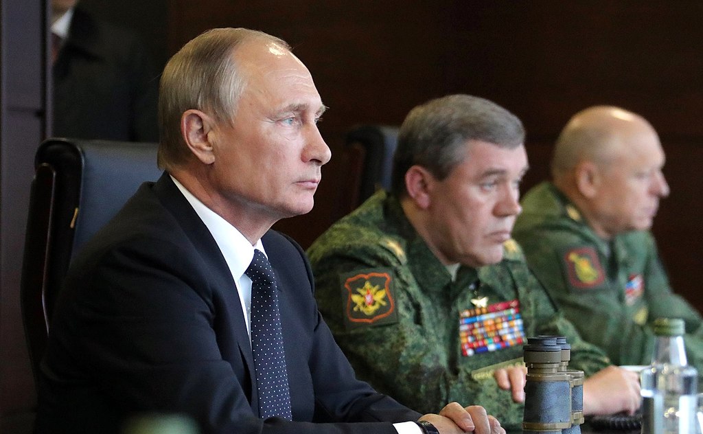 putin with military Image kremlin.ru Wikimedia Commons